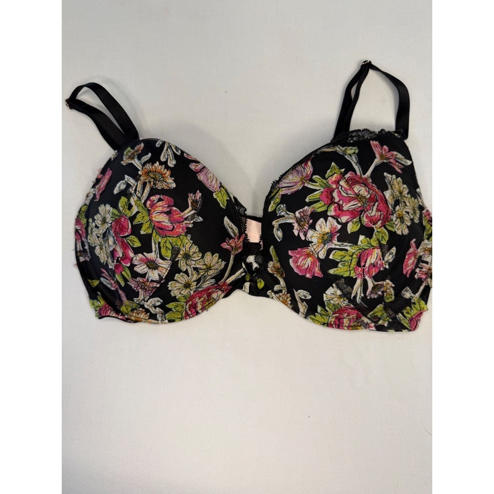 Victoria's Secret Hyper Feminine push up floral‎ mesh 32DD